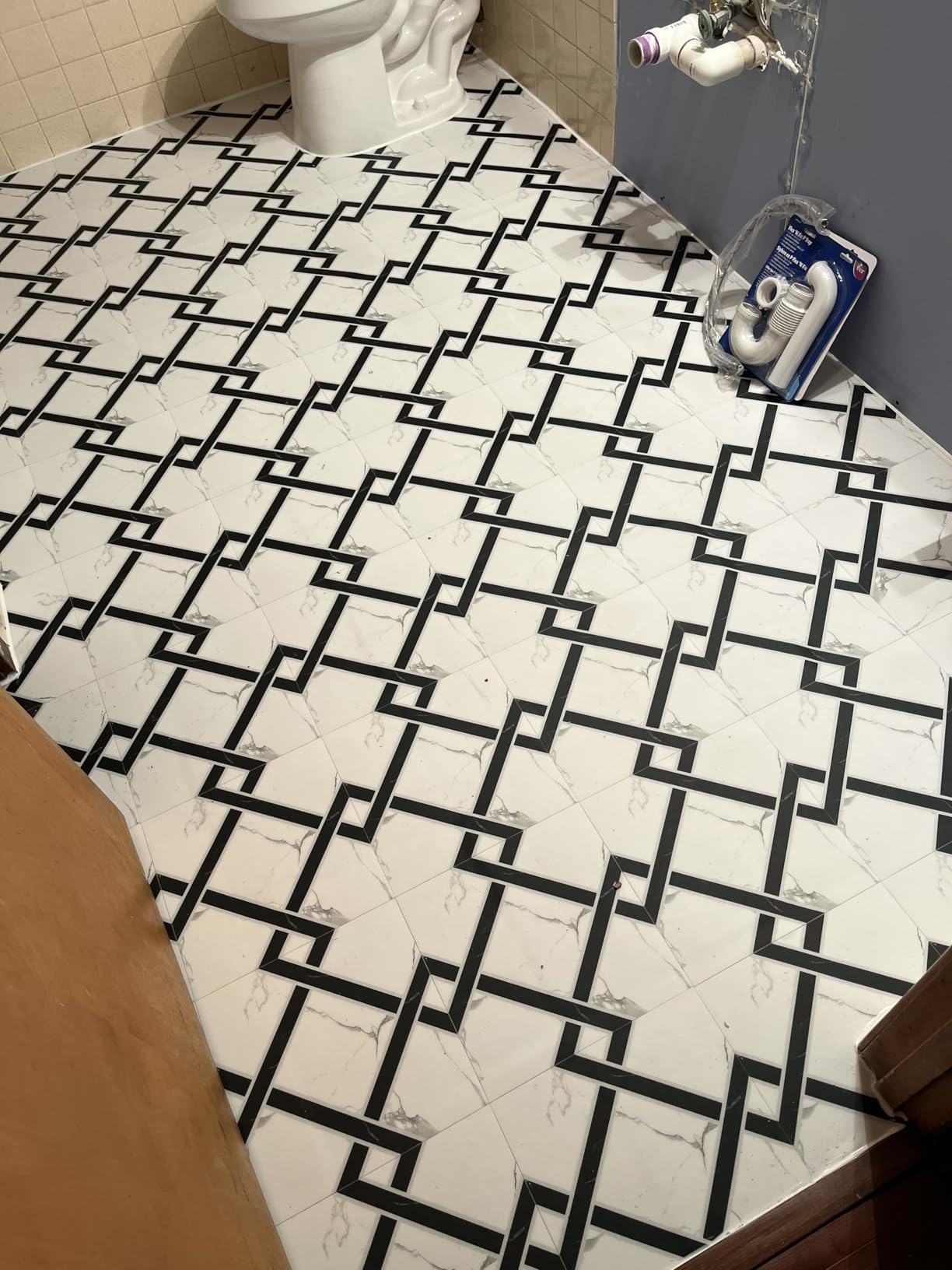 Bathroom floor installation